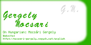 gergely mocsari business card